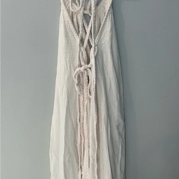 Aya Sacred Wear Off-White Simple Organic Cotton Boho Wedding Maxi Dress XS-L - Picture 11 of 13